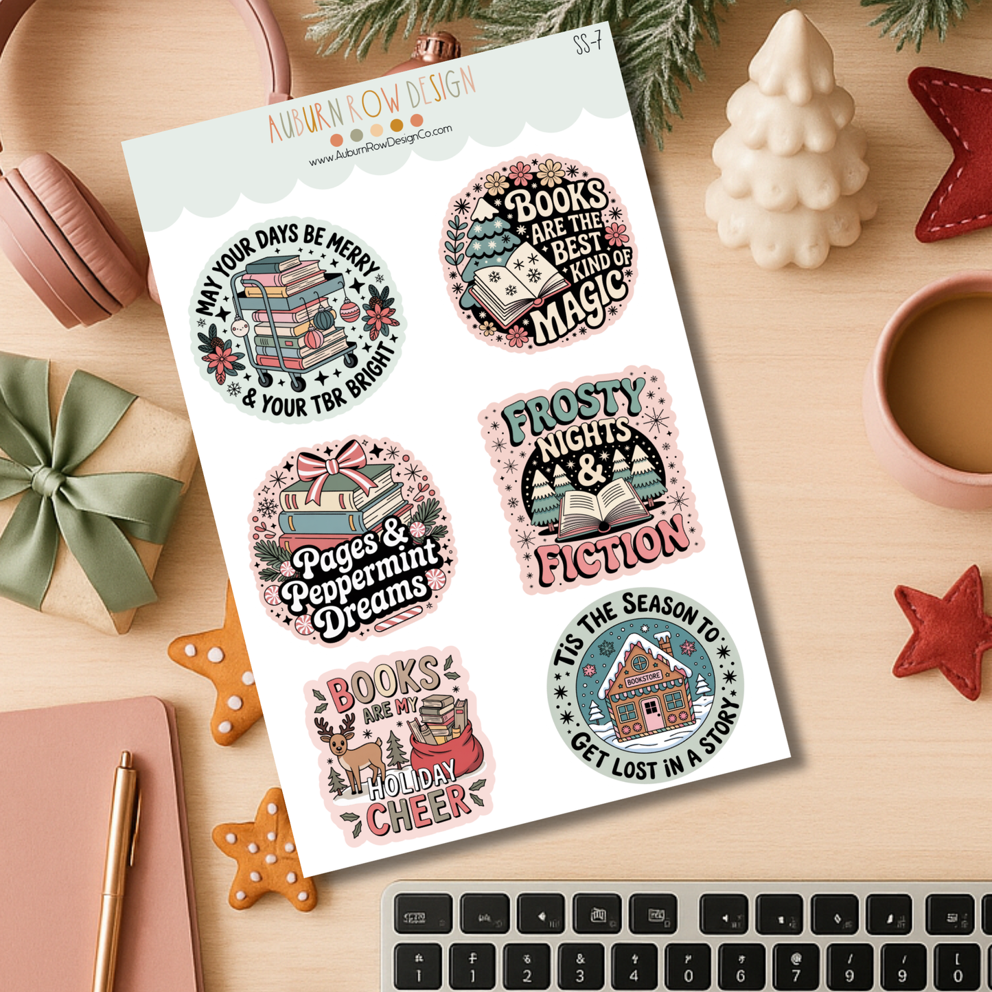 Christmas Bookish Stickers