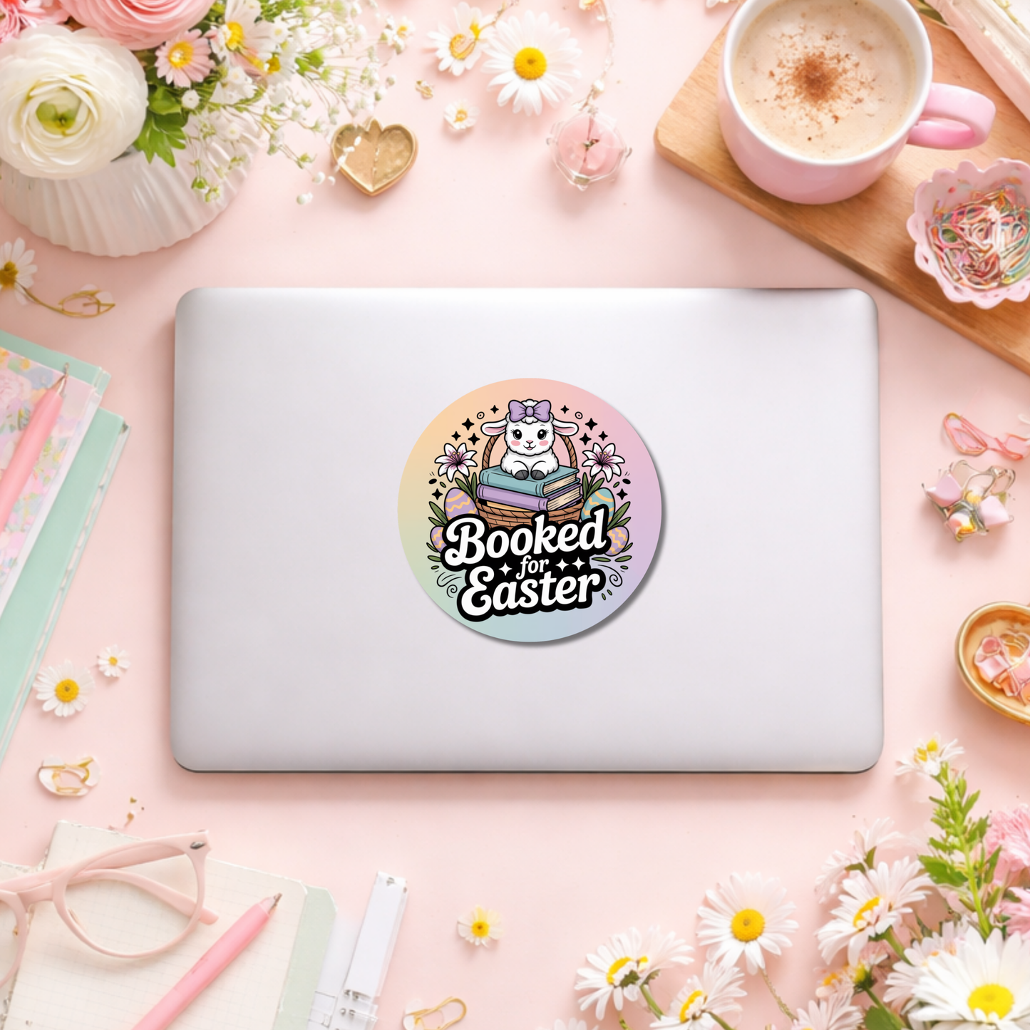 Bookish Easter Sticker