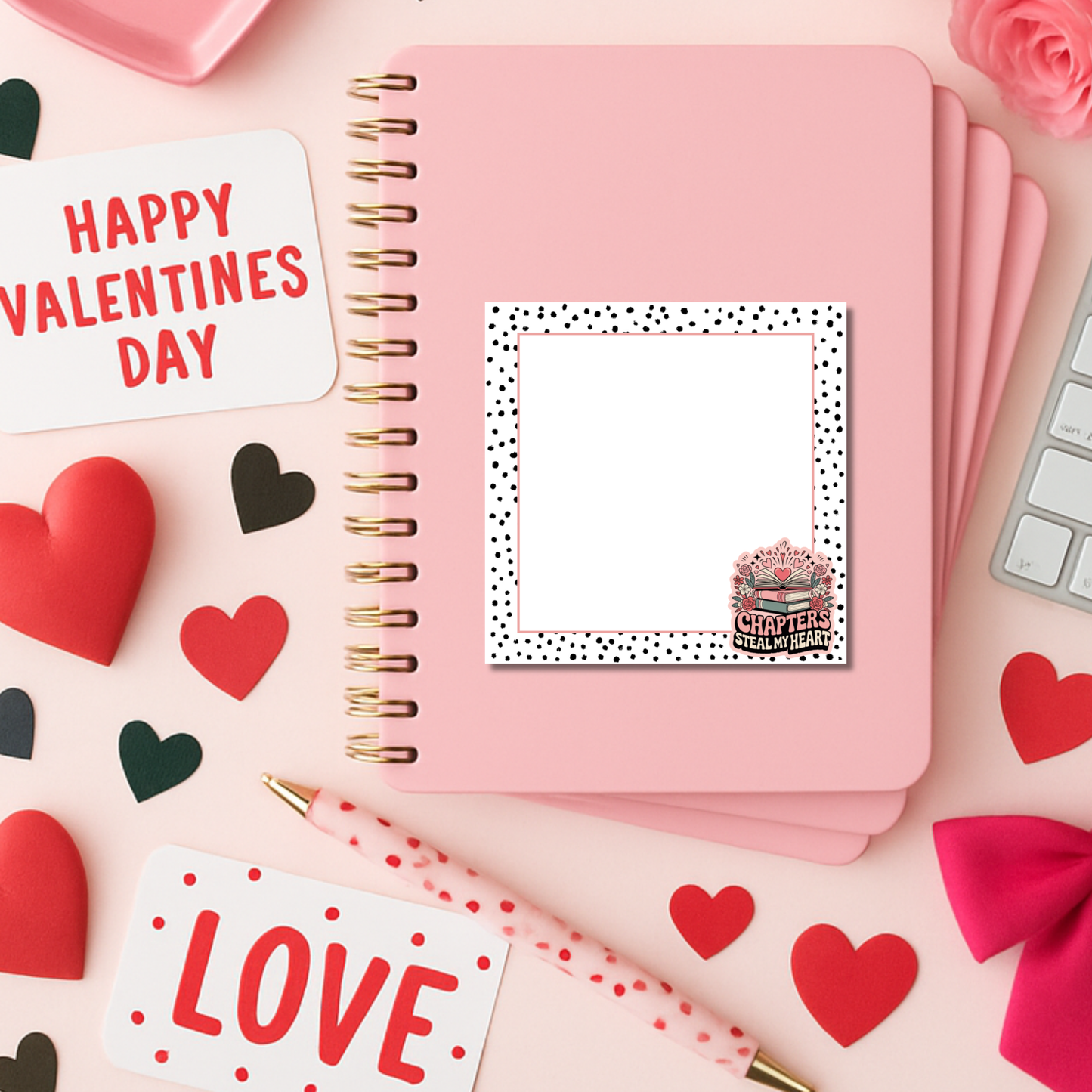 Valentines Day Bookish Notepad