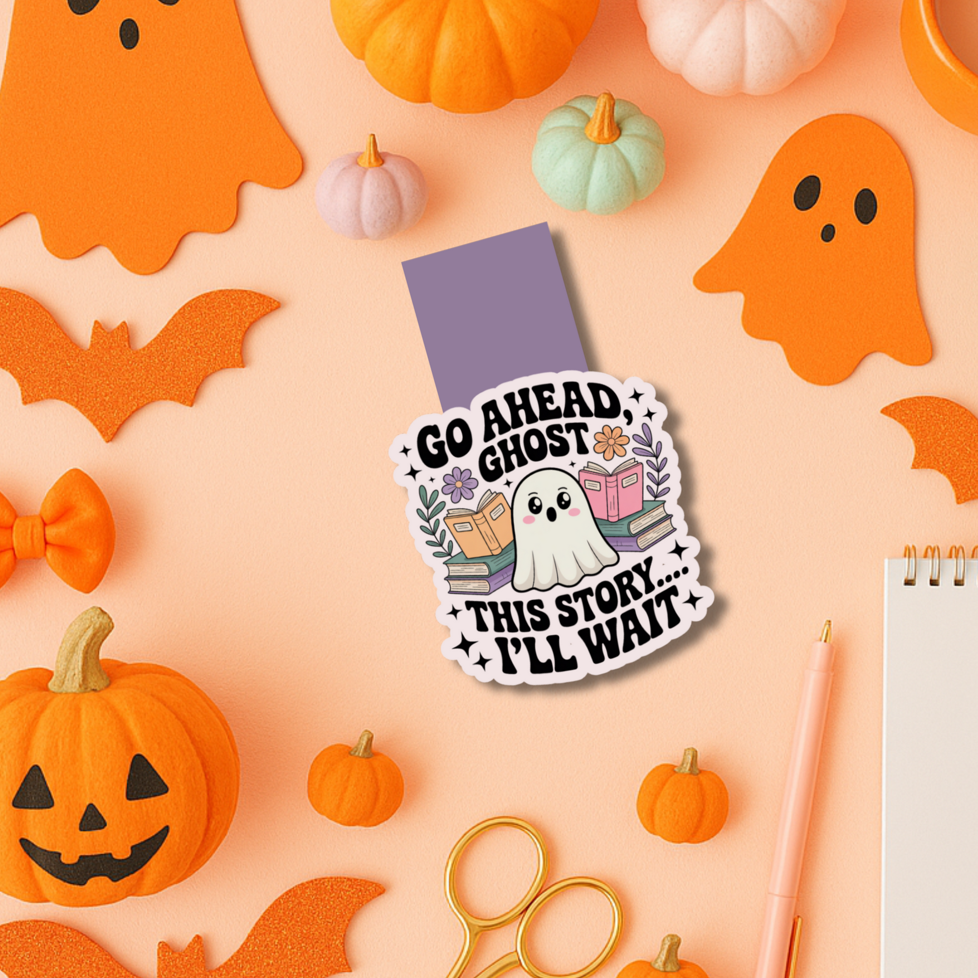 Ghost Magnetic Bookmark