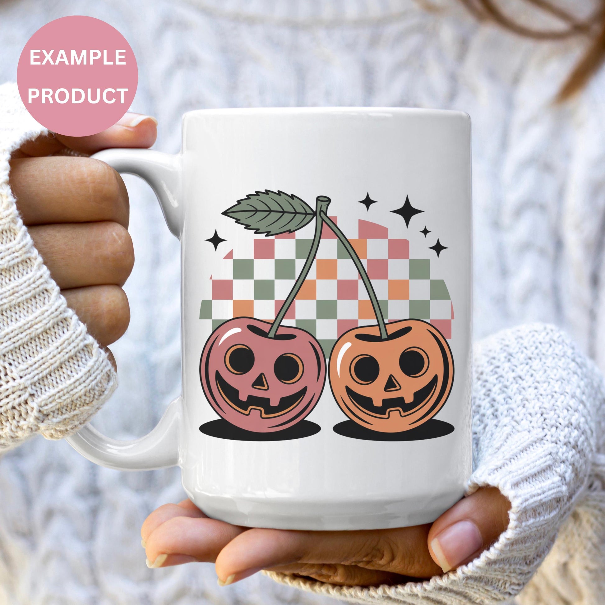Autumn Pumpkin Coffee Mug, Halloween Ceramic Cup, Fall Kitchen Decor, Spooky Beverage Holder