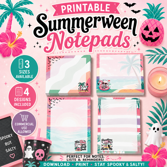 Printable Summerween Notepads