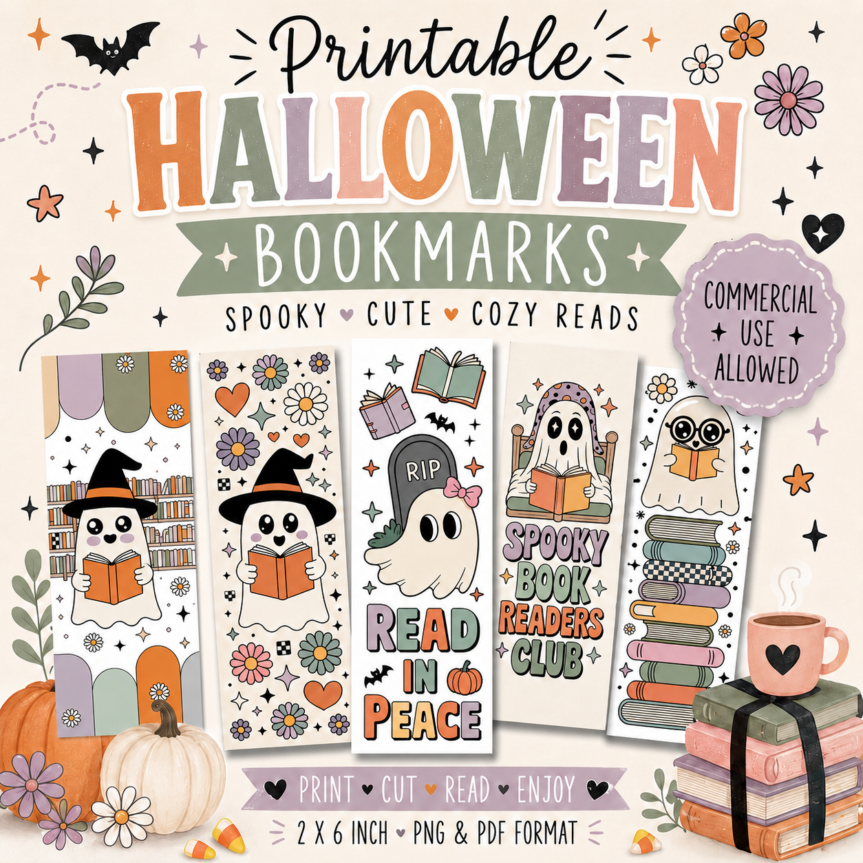 printable halloween bookmarks