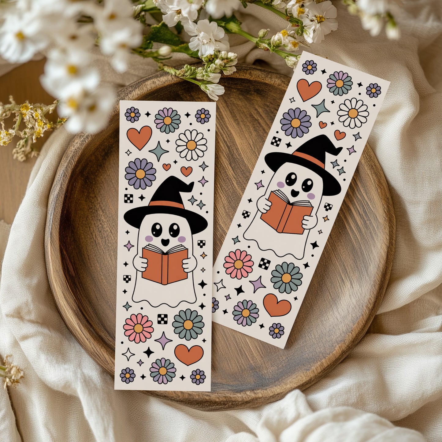 Retro Ghost Bookmarks