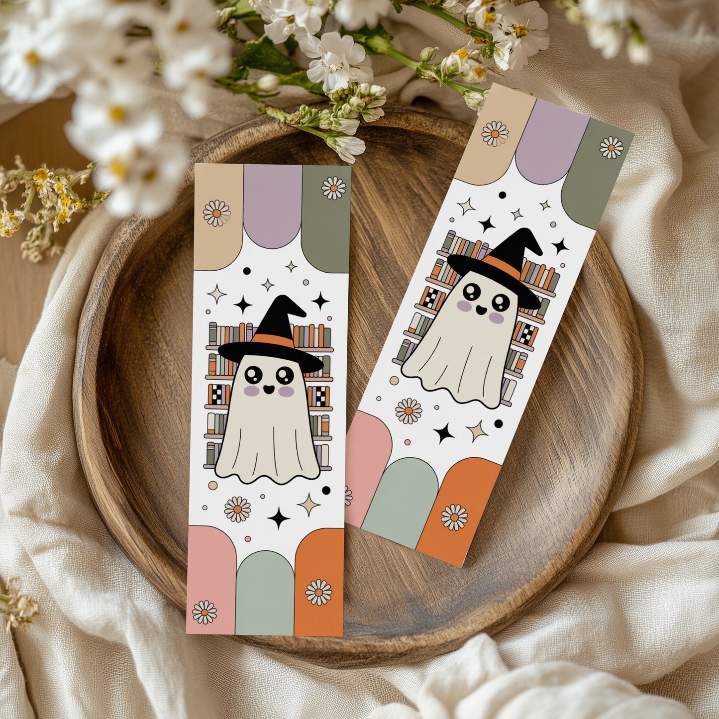 Retro Ghost Bookmarks