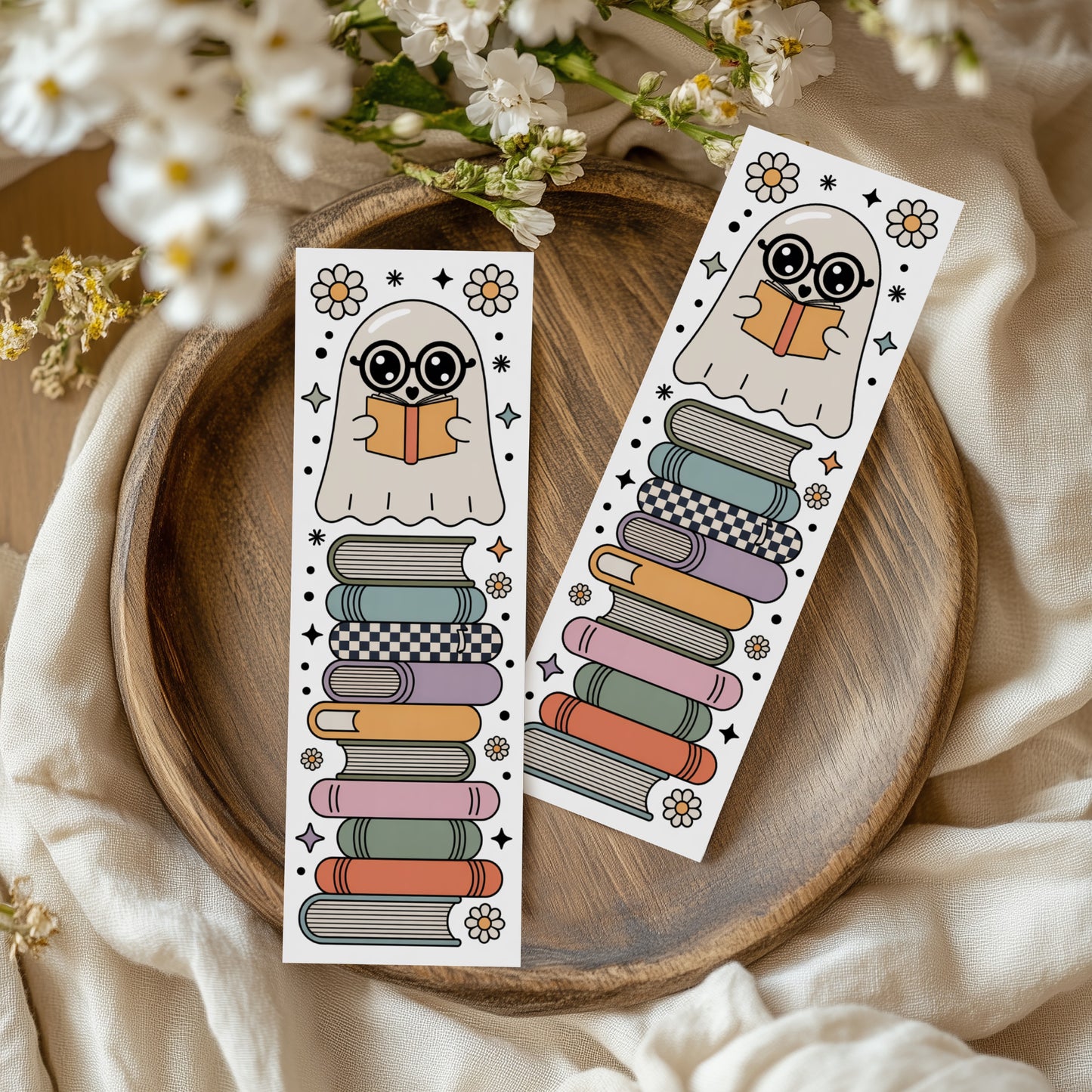 Retro Ghost Bookmarks