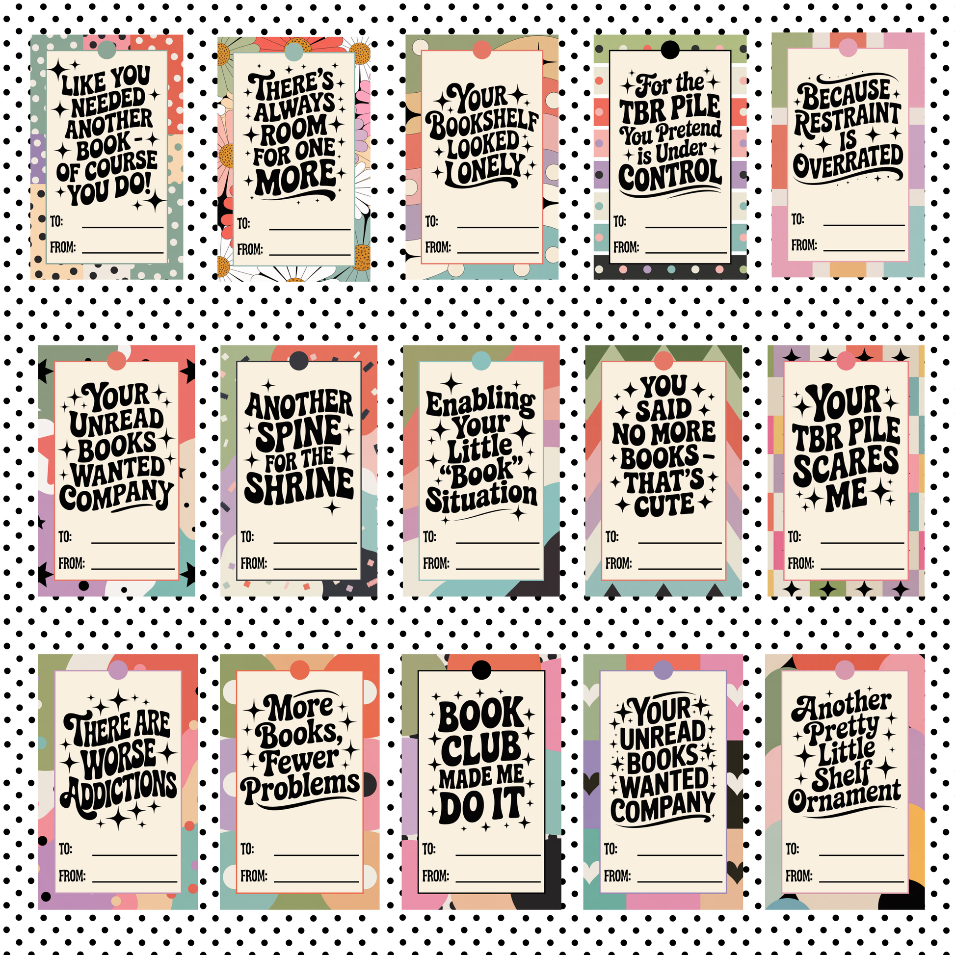 Printable Bookish Gift Tags