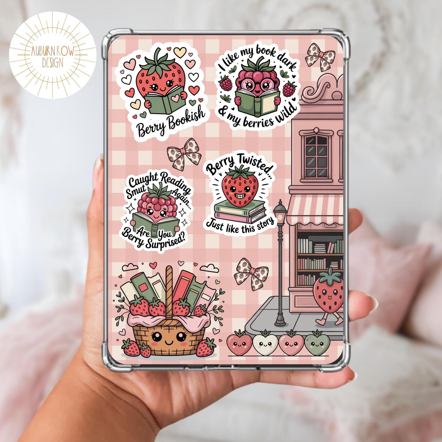 Berry Bookish Printable Kindle Insert