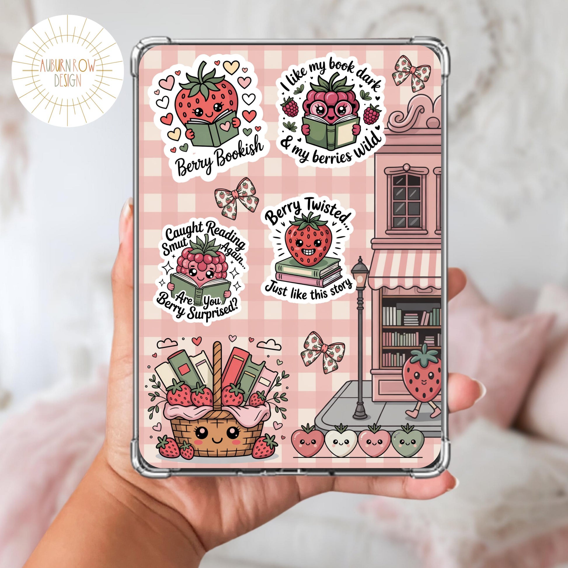 Berry Bookish Printable Kindle Insert