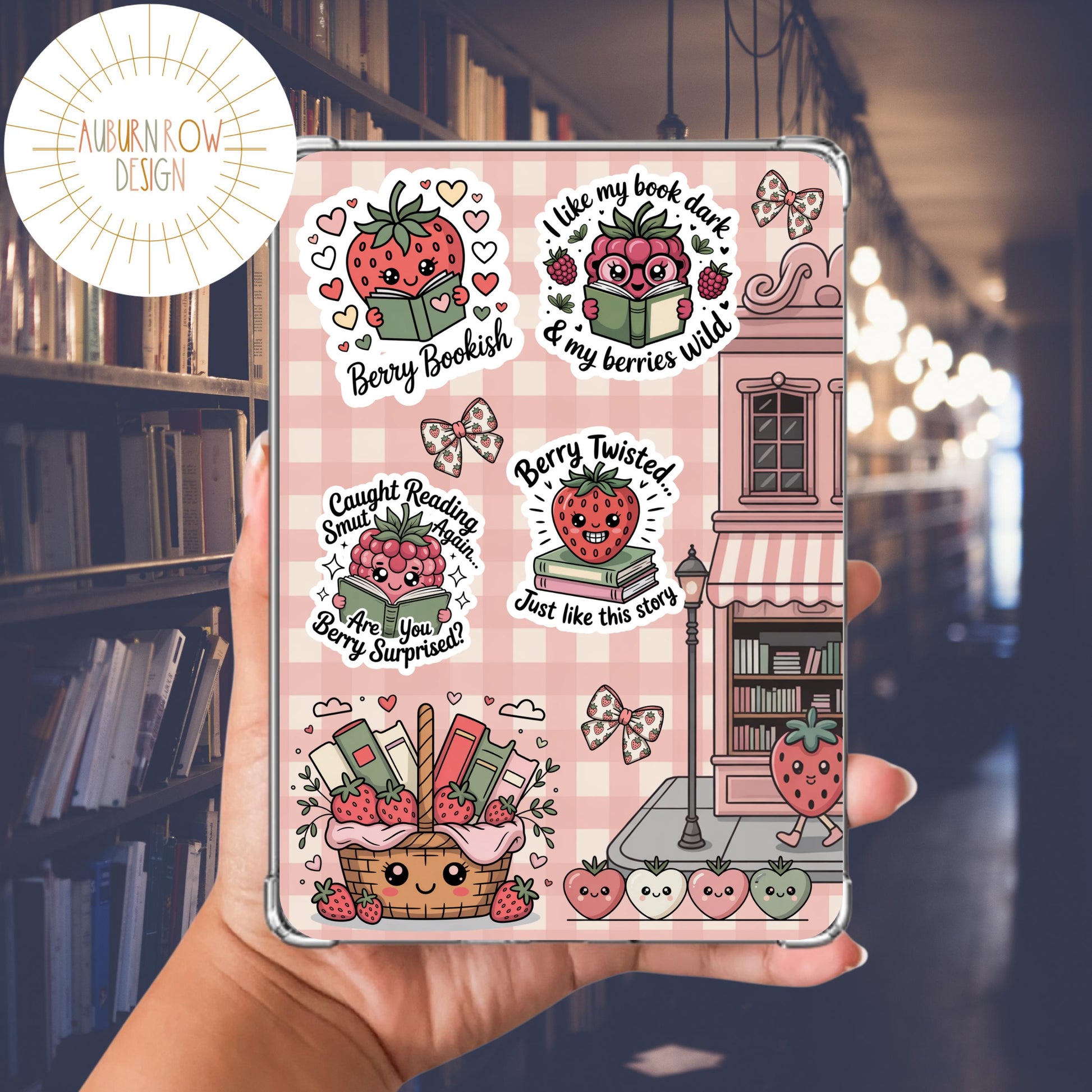 Berry Bookish Printable Kindle Insert