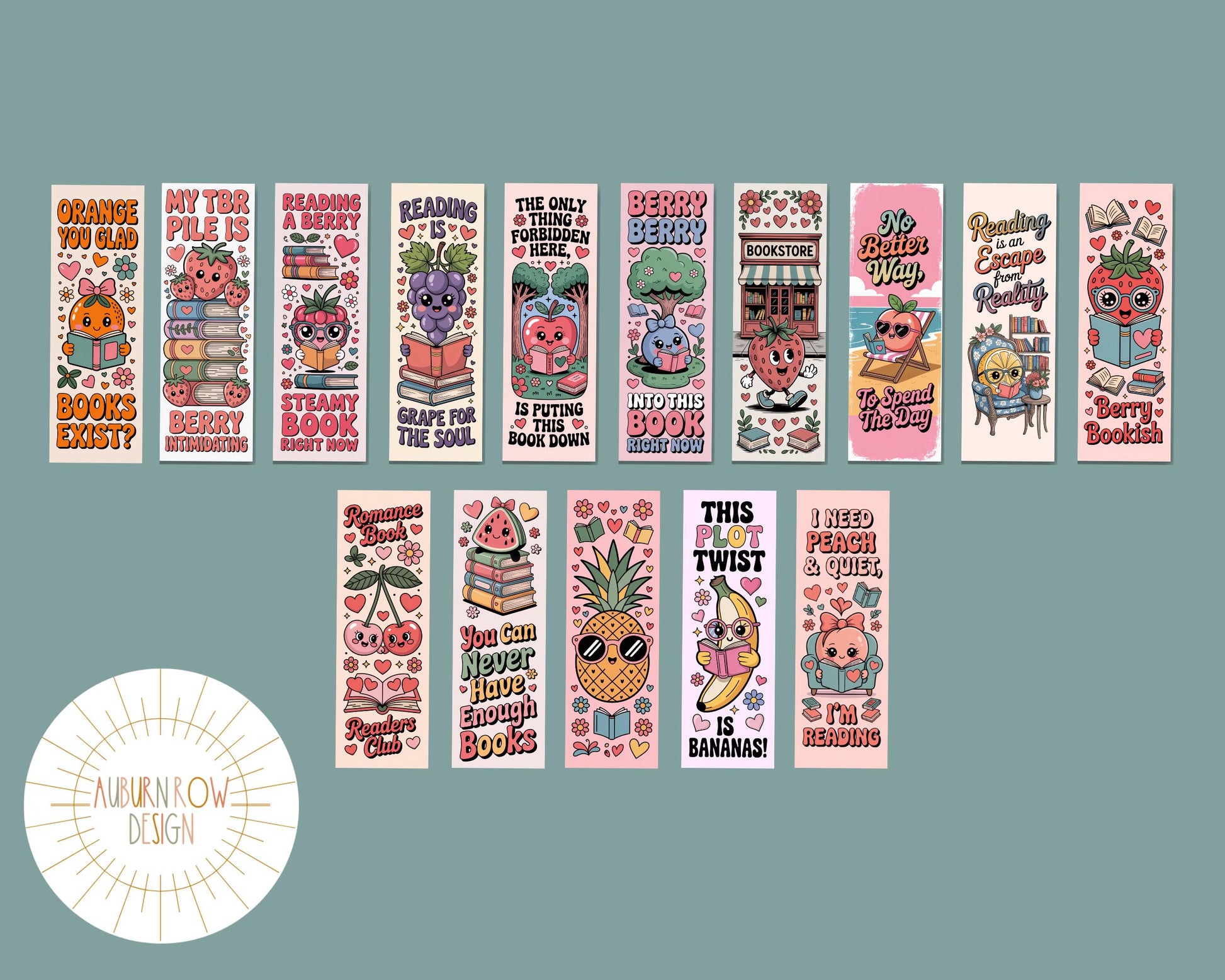 Funny Book Pun Bookmarks