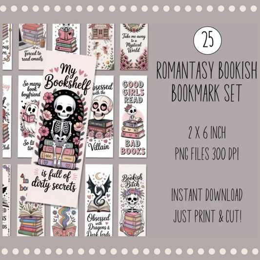Romantasy Printable Bookmarks