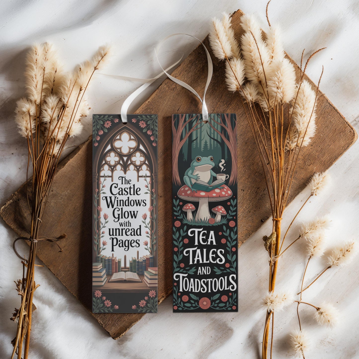 Vintage Style Bookmarks, Tea Tales And Toadstools, Castle Window Design, Reading Accessories Gift Set