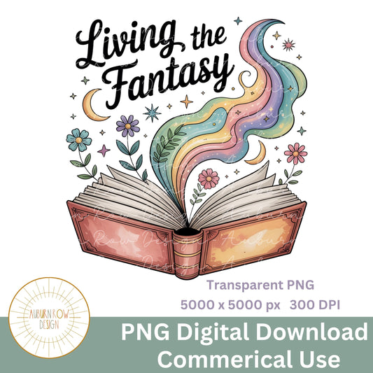 Fantasy Book Clipart, Watercolor Open Book PNG, Digital Download for Commercial Use, Transparent Background, High Resolution 5000x5000 DPI