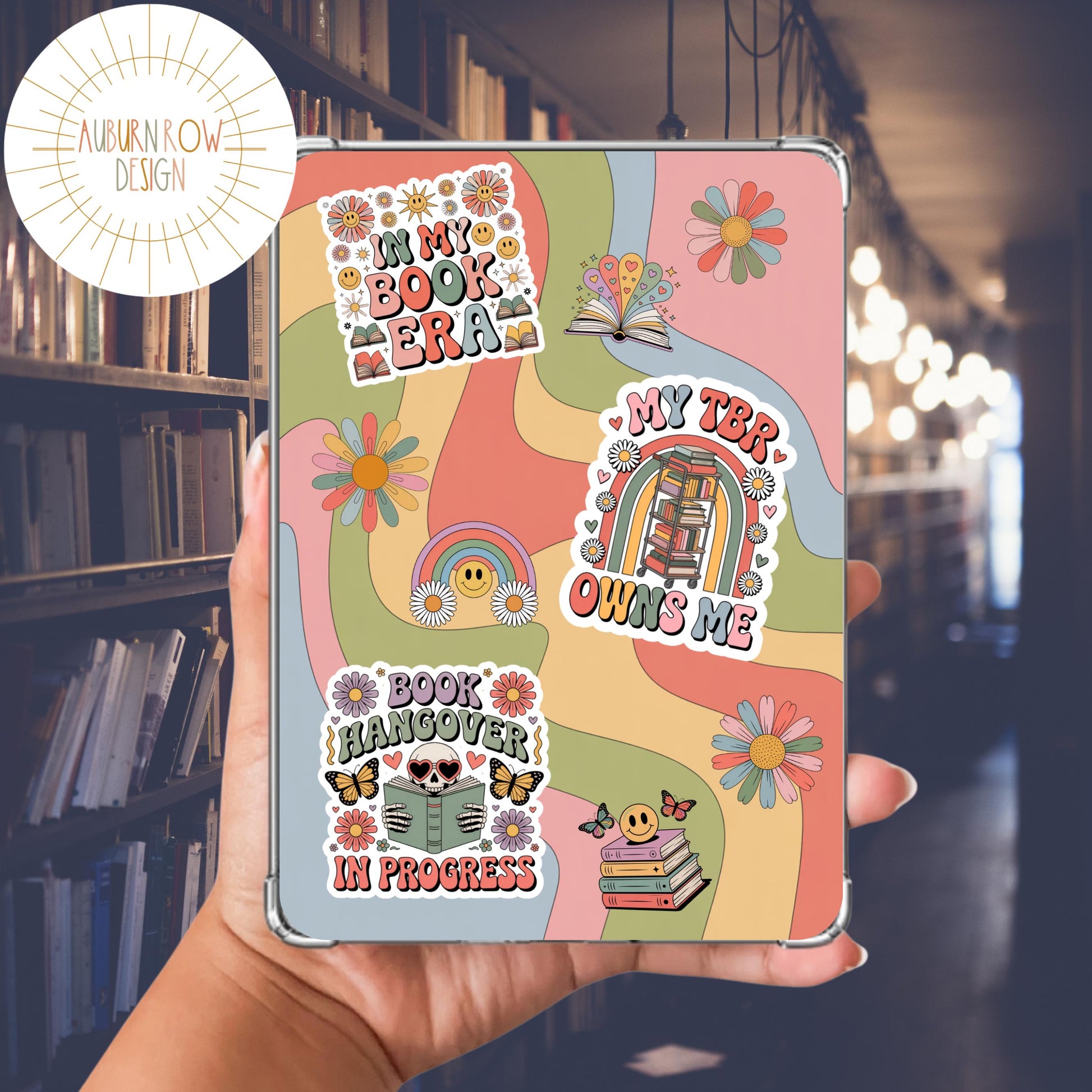 Groovy Bookish Printable Kindle Insert