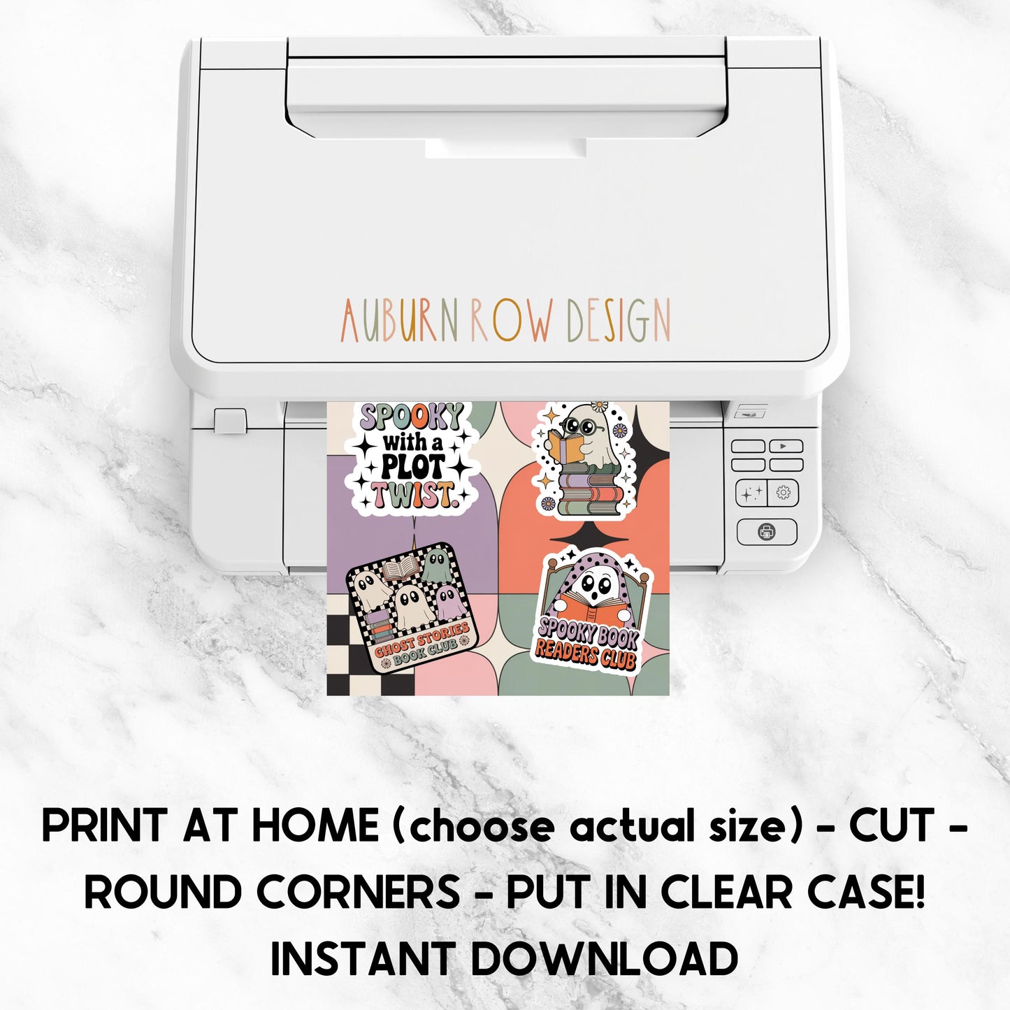 Retro Ghost Printable Kindle Insert
