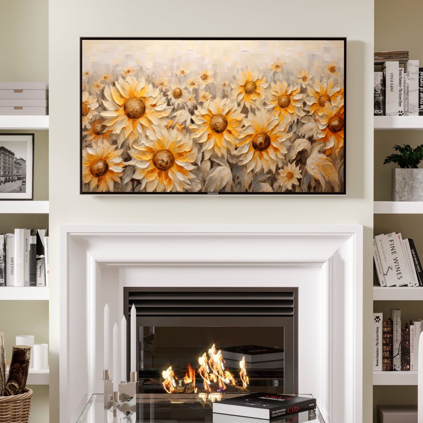 Fall Sunflower TV Art