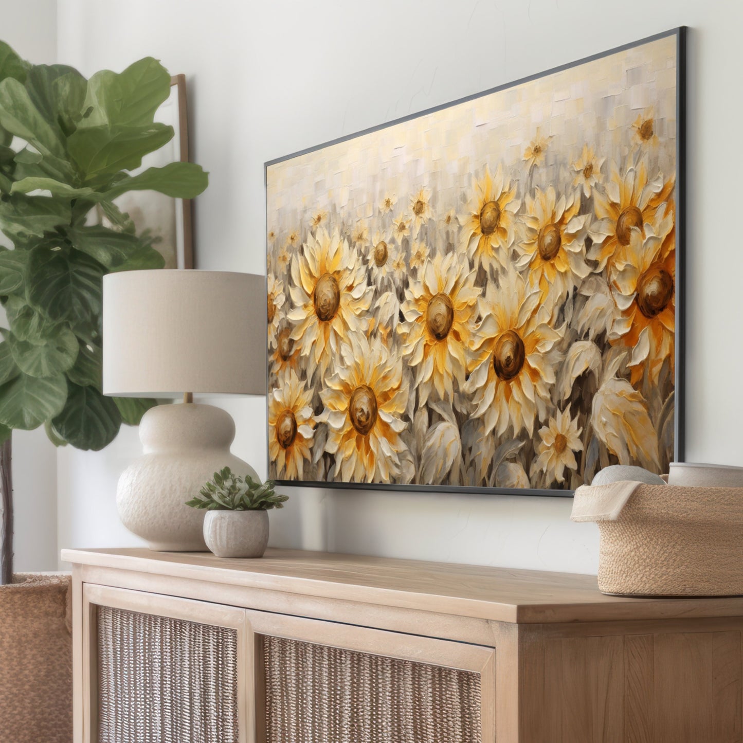 Fall Sunflower TV Art