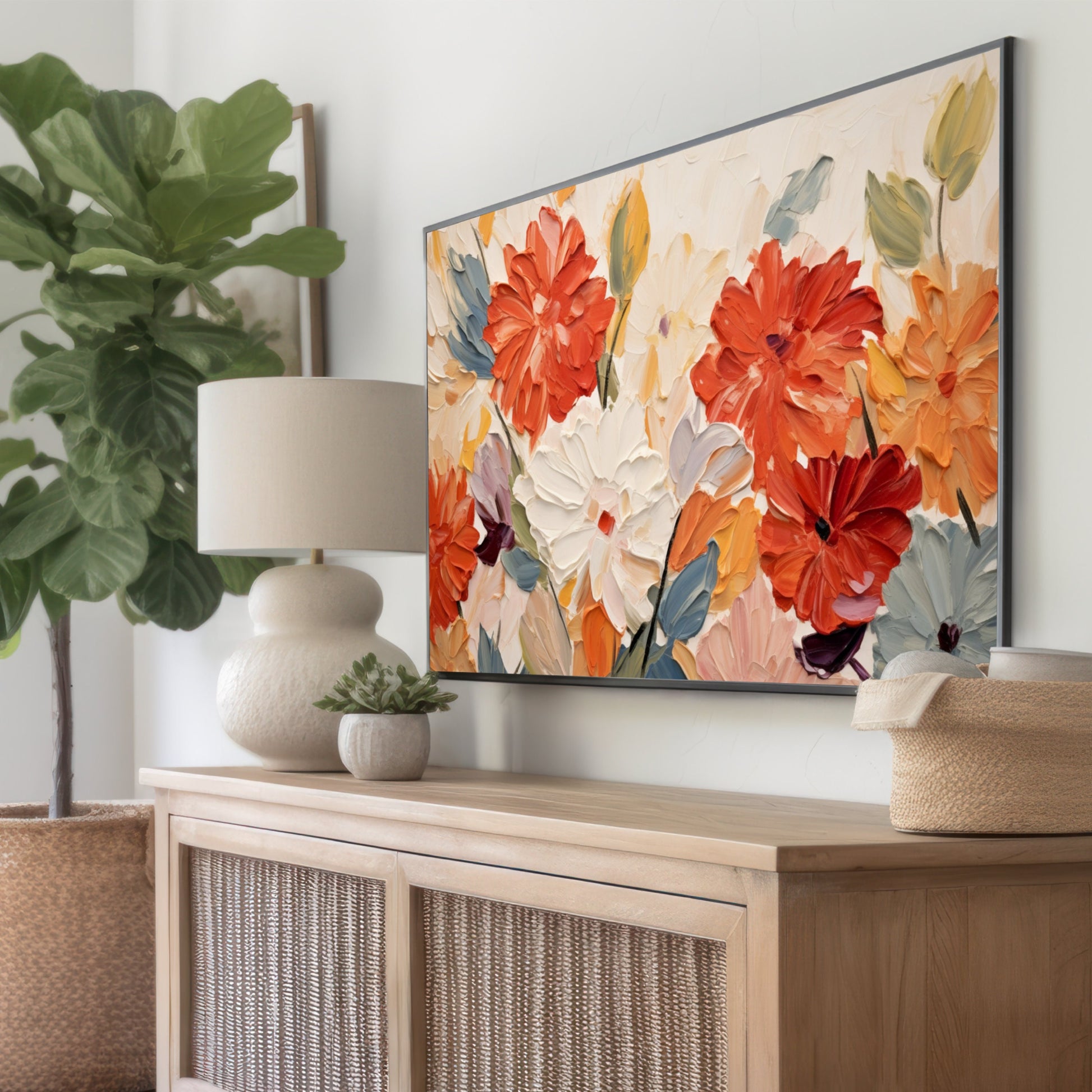 Floral TV Art