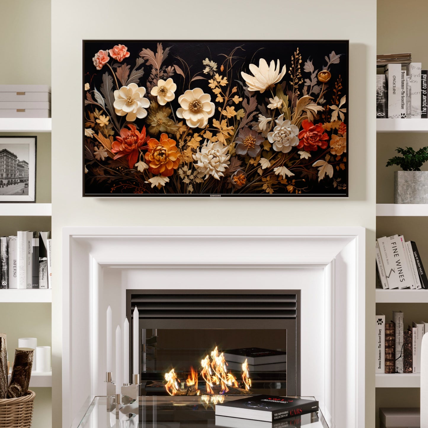 Fall Floral TV Art